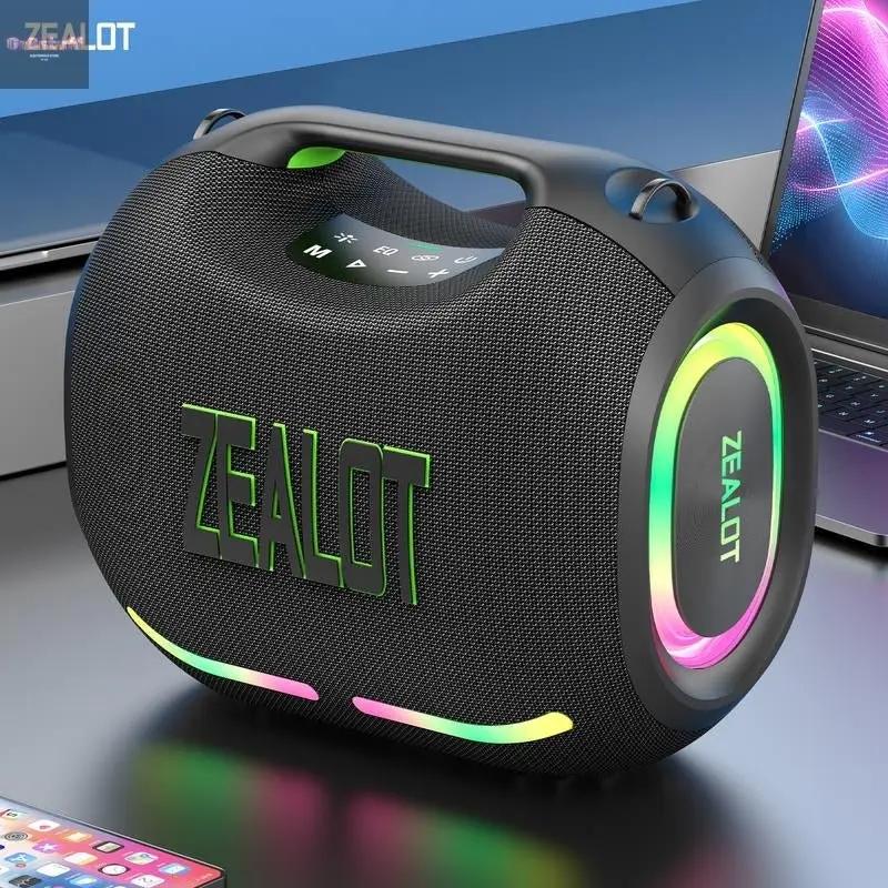 120W【Zealot】24000Mah/Limited/Offers Portable Speaker Bluetooth Speaker Party Speaker Waterproof IPX6 RGB Lights Power Bank TWS Supports TWS Pairing/Usb/Tf/Aux/Bt Smartphones. Ideal Choice for Family/Car/Pool Party/Bbq/Camping/Gift Giving.