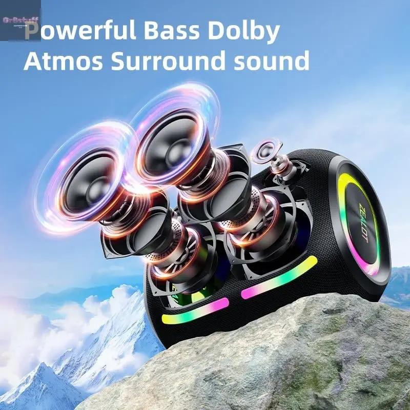 120W【Zealot】24000Mah/Limited/Offers Portable Speaker Bluetooth Speaker Party Speaker Waterproof IPX6 RGB Lights Power Bank TWS Supports TWS Pairing/Usb/Tf/Aux/Bt Smartphones. Ideal Choice for Family/Car/Pool Party/Bbq/Camping/Gift Giving.