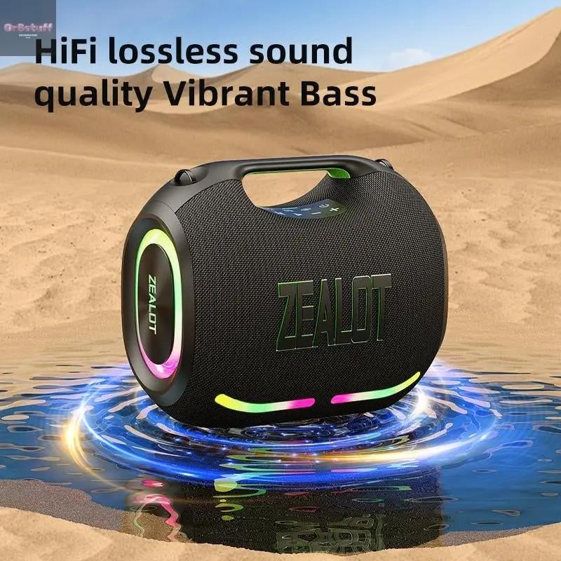 120W【Zealot】24000Mah/Limited/Offers Portable Speaker Bluetooth Speaker Party Speaker Waterproof IPX6 RGB Lights Power Bank TWS Supports TWS Pairing/Usb/Tf/Aux/Bt Smartphones. Ideal Choice for Family/Car/Pool Party/Bbq/Camping/Gift Giving.