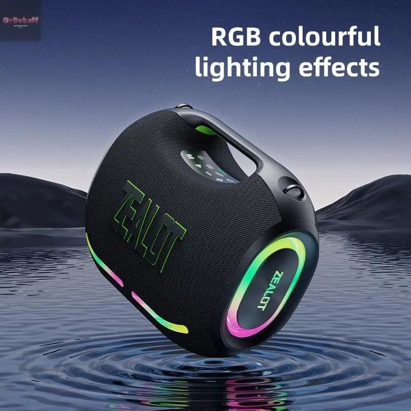 120W【Zealot】24000Mah/Limited/Offers Portable Speaker Bluetooth Speaker Party Speaker Waterproof IPX6 RGB Lights Power Bank TWS Supports TWS Pairing/Usb/Tf/Aux/Bt Smartphones. Ideal Choice for Family/Car/Pool Party/Bbq/Camping/Gift Giving.