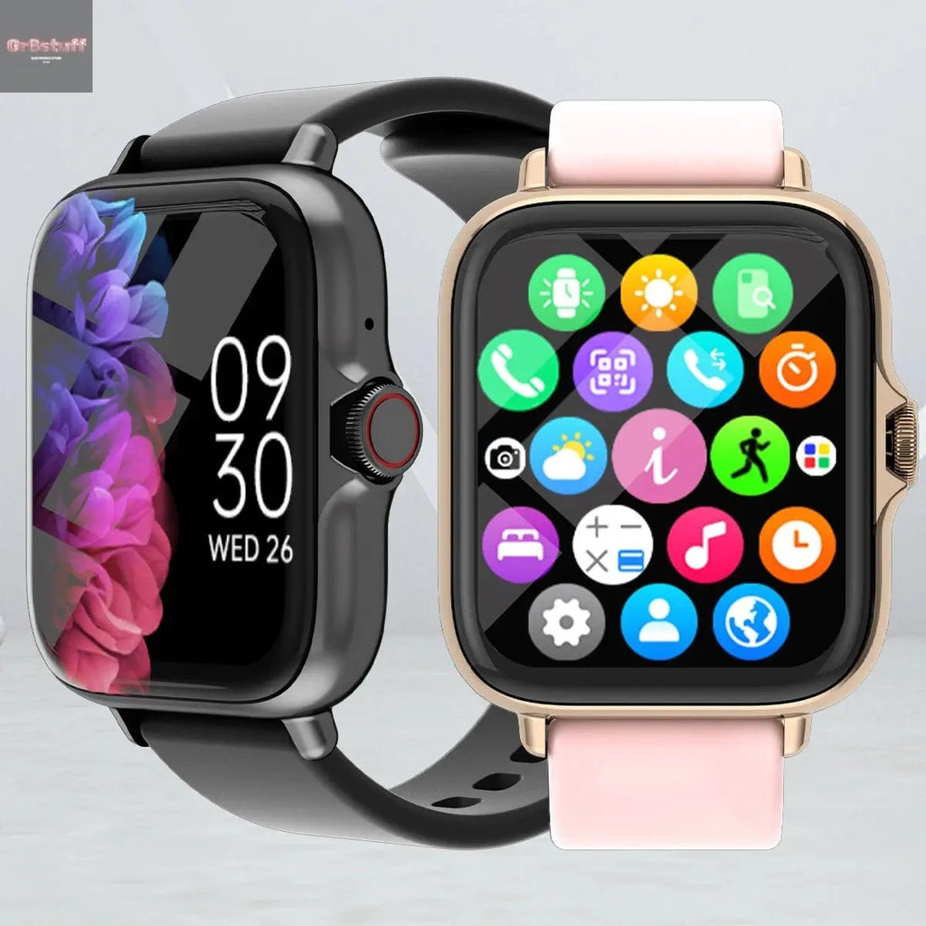 1.83'' Waterproof Smart Watch with Message Answer Call Sleep Monitoring Sports Pedometer Information Alerts For iPhone Android - Gr8stuff