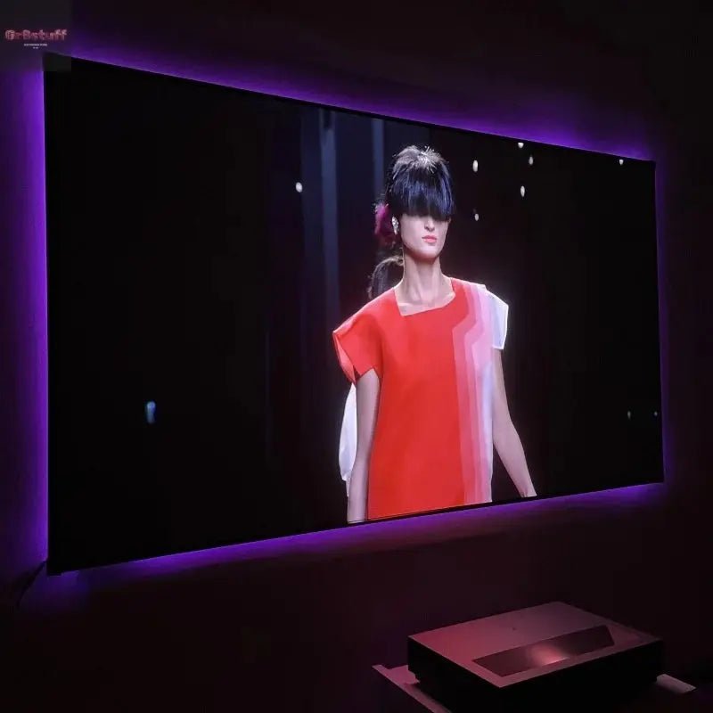 2025 Latest Upgraded Fresnel 5.0 UST ALR Fixed Frame Screen 4K 8K Ambient Light Rejection for Ultra Short Throw Projectors - Gr8stuff