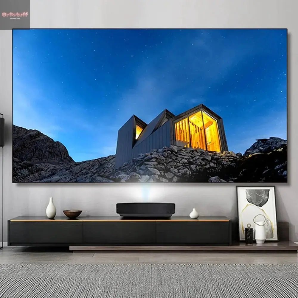 2025 Latest Upgraded Fresnel 5.0 UST ALR Fixed Frame Screen 4K 8K Ambient Light Rejection for Ultra Short Throw Projectors - Gr8stuff