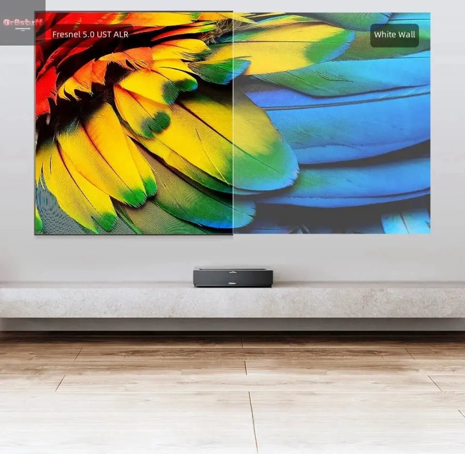 2025 Latest Upgraded Fresnel 5.0 UST ALR Fixed Frame Screen 4K 8K Ambient Light Rejection for Ultra Short Throw Projectors - Gr8stuff