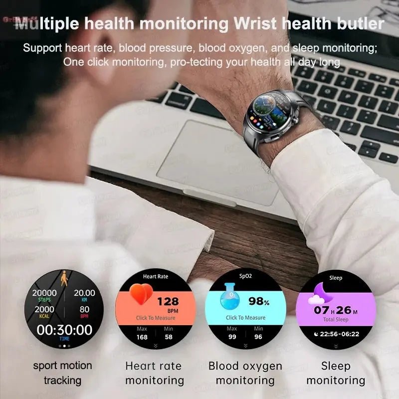 2025 New Man Smart Watch TWS Headset Two In One Wireless Bluetooth Dual Earbuds Call Health Monitor Sport Tracker NFC Smartwatch - Gr8stuff