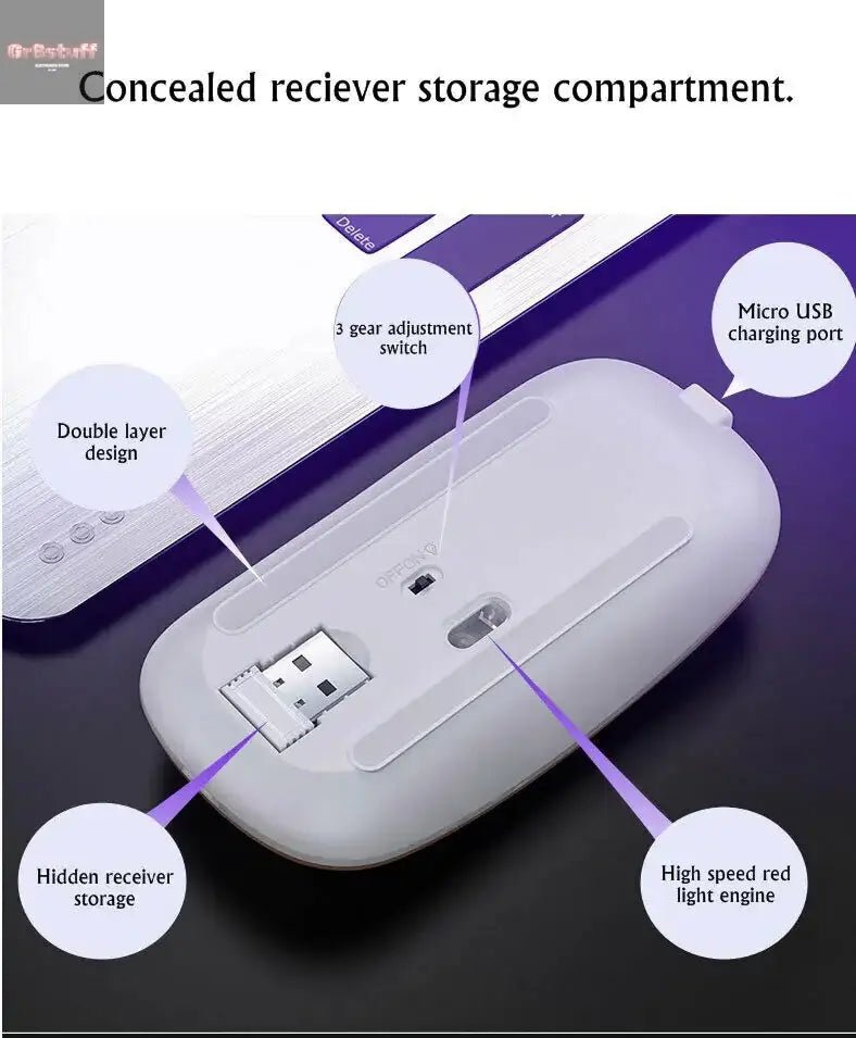 2.4GHz Colorful Wireless USB Mouse - Gr8stuff