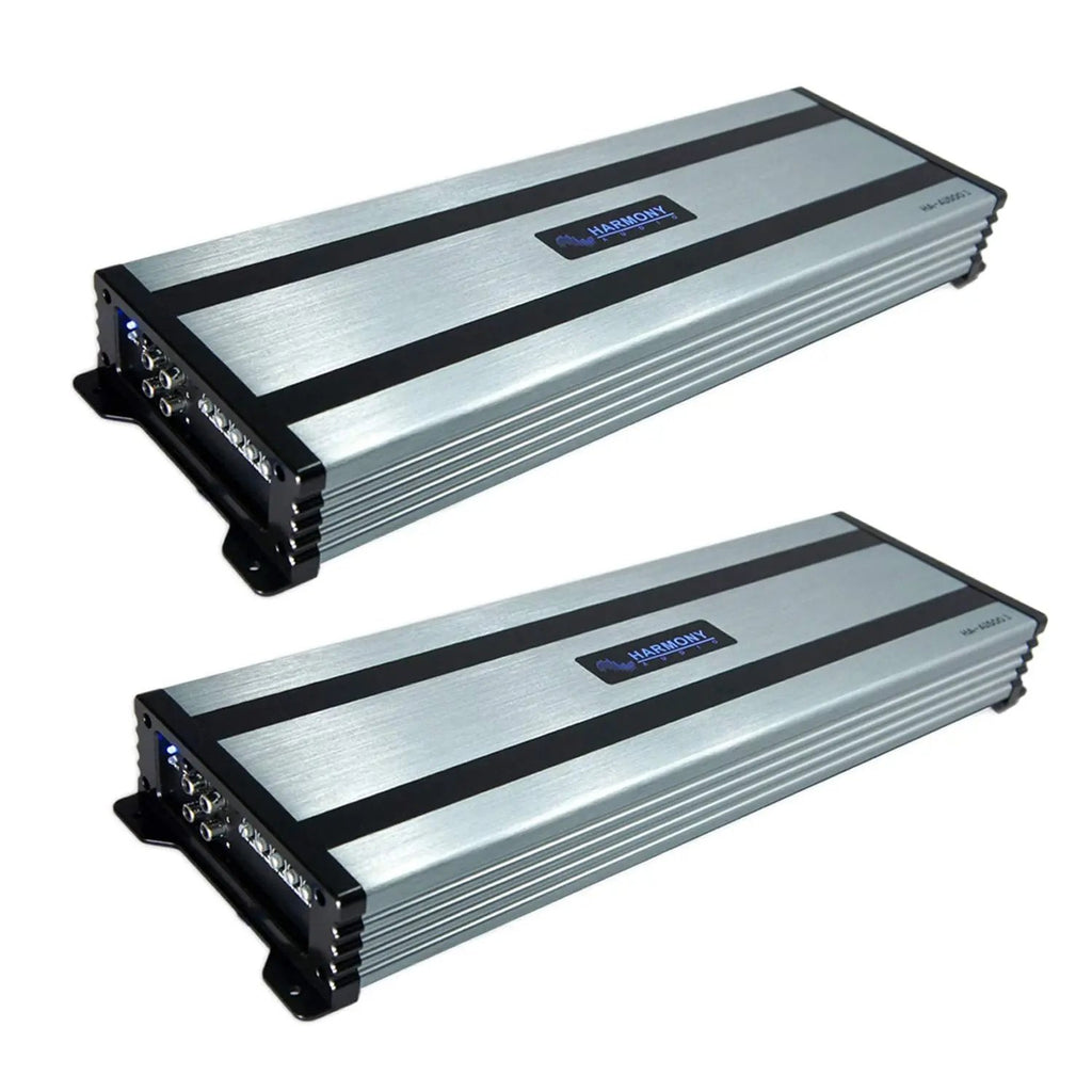 (2)  HA-A1500.1 Car Stereo Class D Amp Mono 3000 Watt Subwoofer Amplifier - 1 Ohm Stable - Includes Bass Remote.
