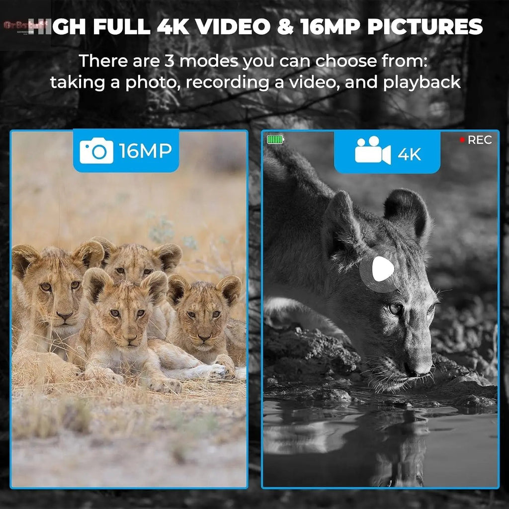 4K Night Vision Goggles– 10X Optical & 8X Digital Zoom, 1315FT Infrared Range, Rechargeable 5000Mah Battery, IPX Waterproof, Ideal for Camping.