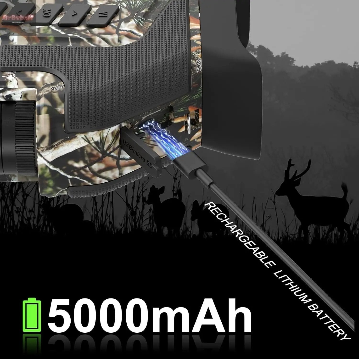 4K Night Vision Goggles– 10X Optical & 8X Digital Zoom, 1315FT Infrared Range, Rechargeable 5000Mah Battery, IPX Waterproof, Ideal for Camping.