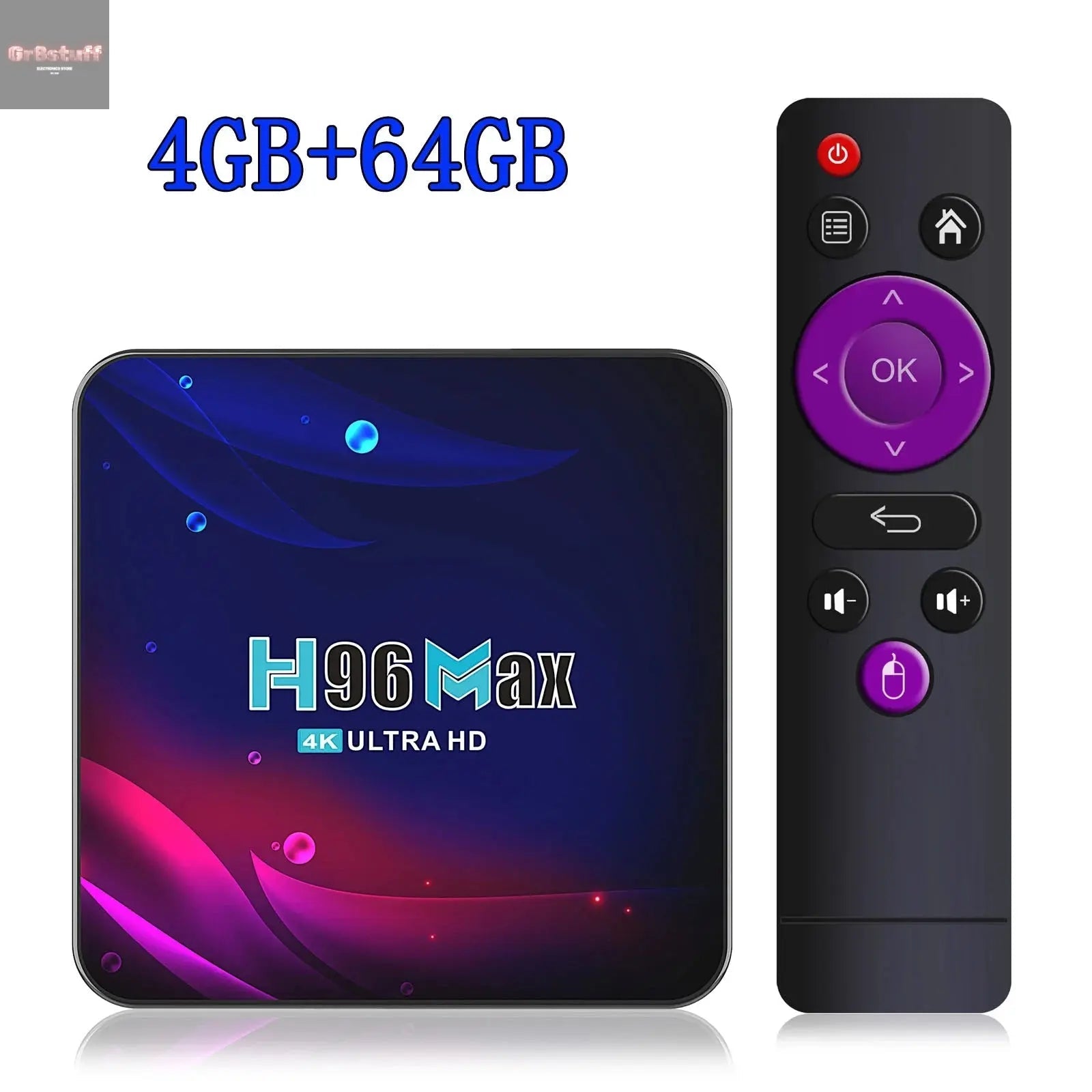 4K Ultra HD H96 Max V11 Smart TV Box Android 11 Quad - Core CPU 4G 32G BT4.0 4k Wifi2.4G/5G Support Mouse And Keyboard Tvbox - Gr8stuff