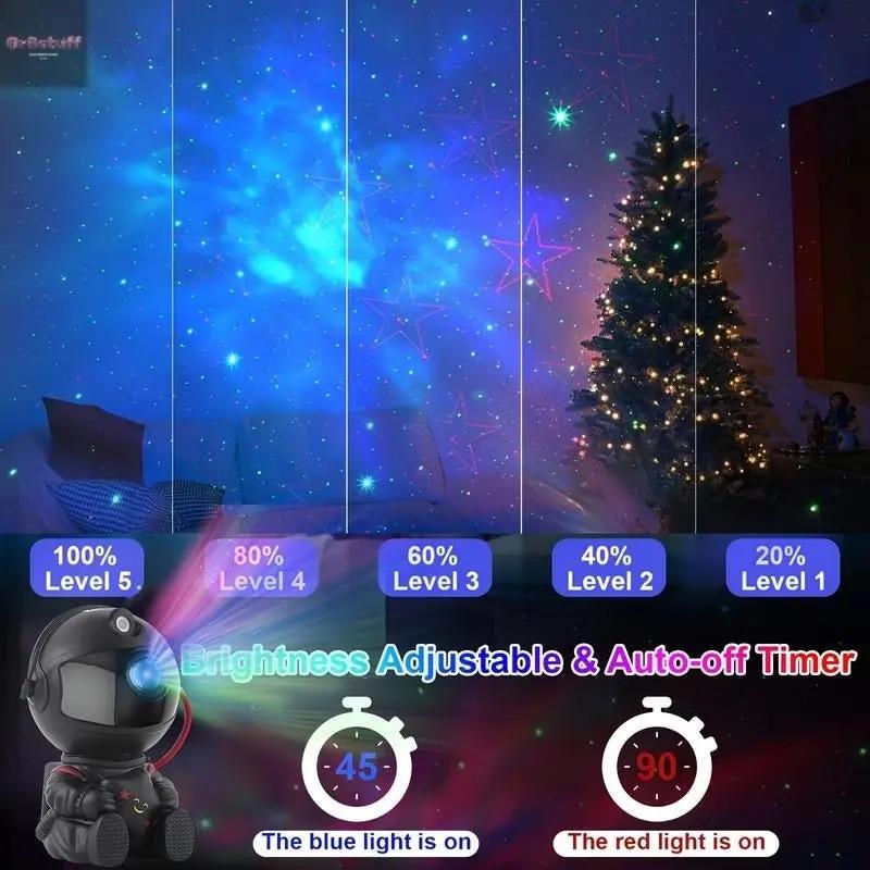 Astronaut Galaxy Projector with Nebula Effects Star Projector Galaxy Night Light USB Powered for Kids Room Decor Various Nebula Effects.