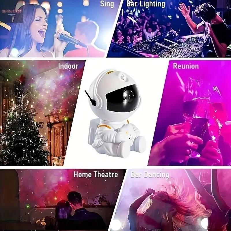 Astronaut Galaxy Projector with Nebula Effects Star Projector Galaxy Night Light USB Powered for Kids Room Decor Various Nebula Effects.
