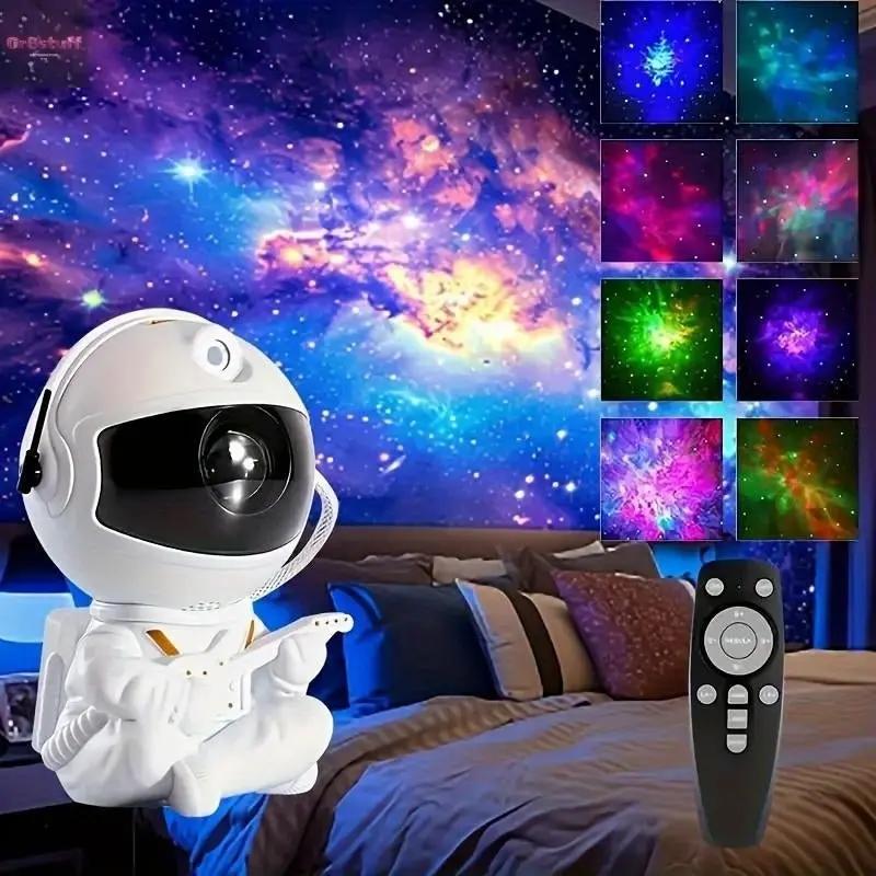 Astronaut Galaxy Projector with Nebula Effects Star Projector Galaxy Night Light USB Powered for Kids Room Decor Various Nebula Effects.