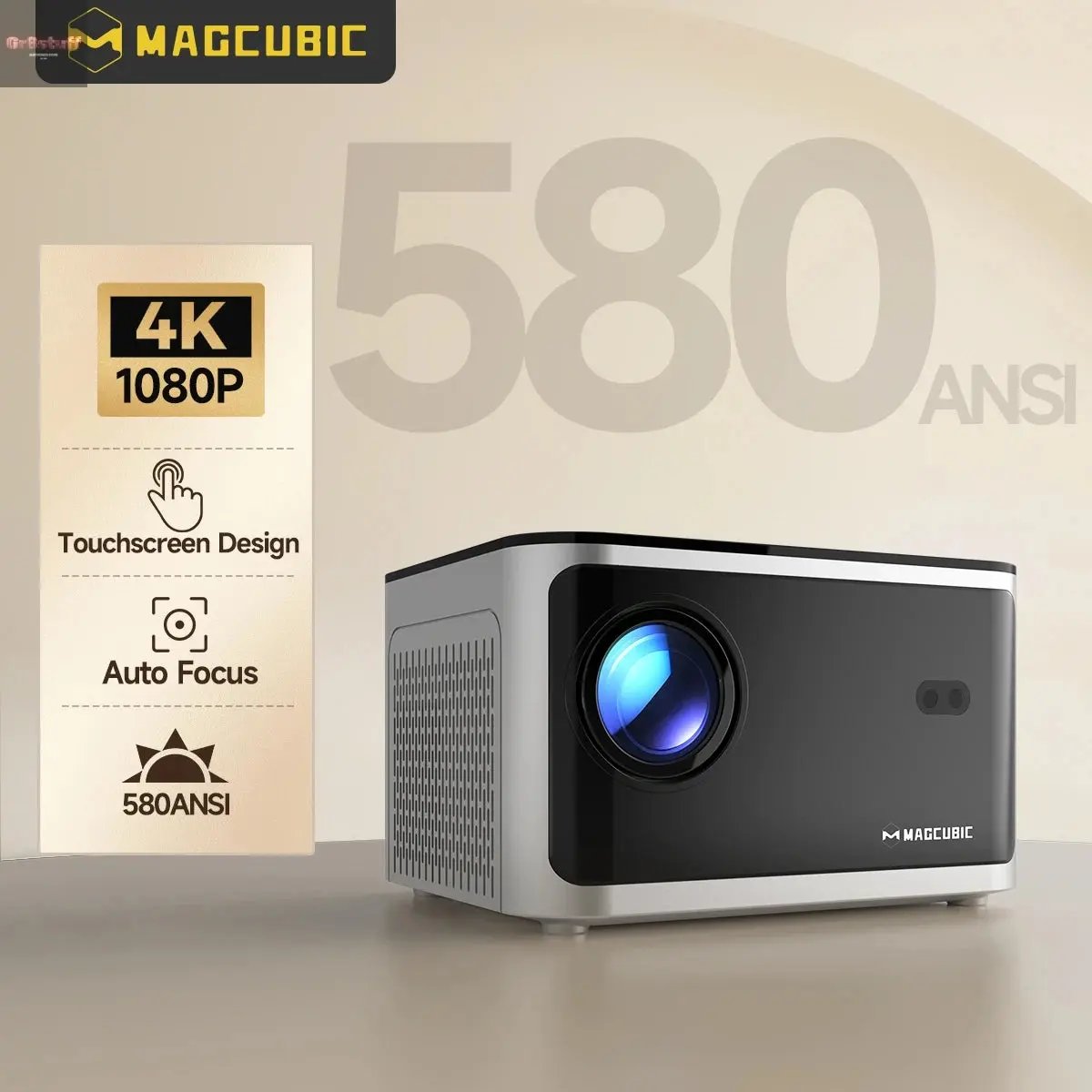 Auto Focus Smart Projector Android11 4K 580ANSI Full Wifi6 BT5.0 Allwinner H713 Voice Control Home Cinema Theater HY350.