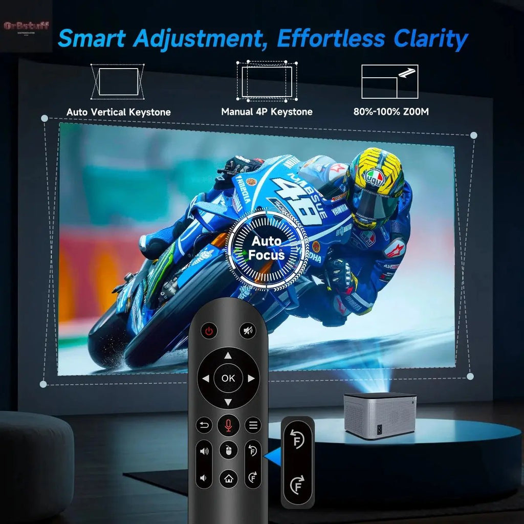 Auto Focus Smart Projector Android11 4K 580ANSI Full Wifi6 BT5.0 Allwinner H713 Voice Control Home Cinema Theater HY350.