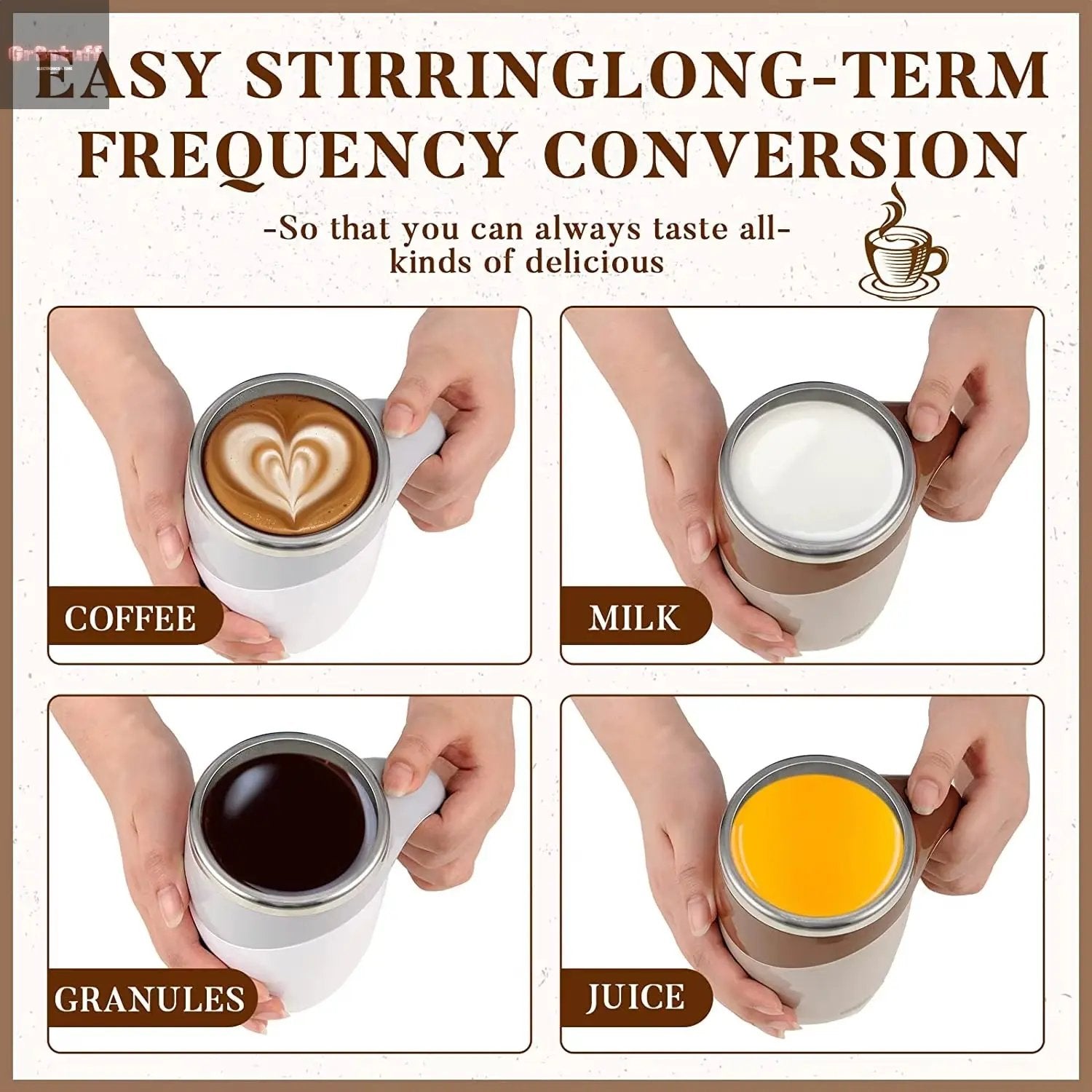 Automatic Self-Stirring Mug – Mix Smarter, Sip Smoother.