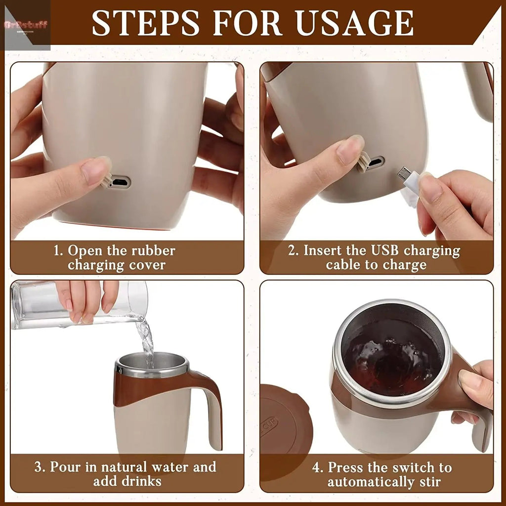 Automatic Self-Stirring Mug – Mix Smarter, Sip Smoother.