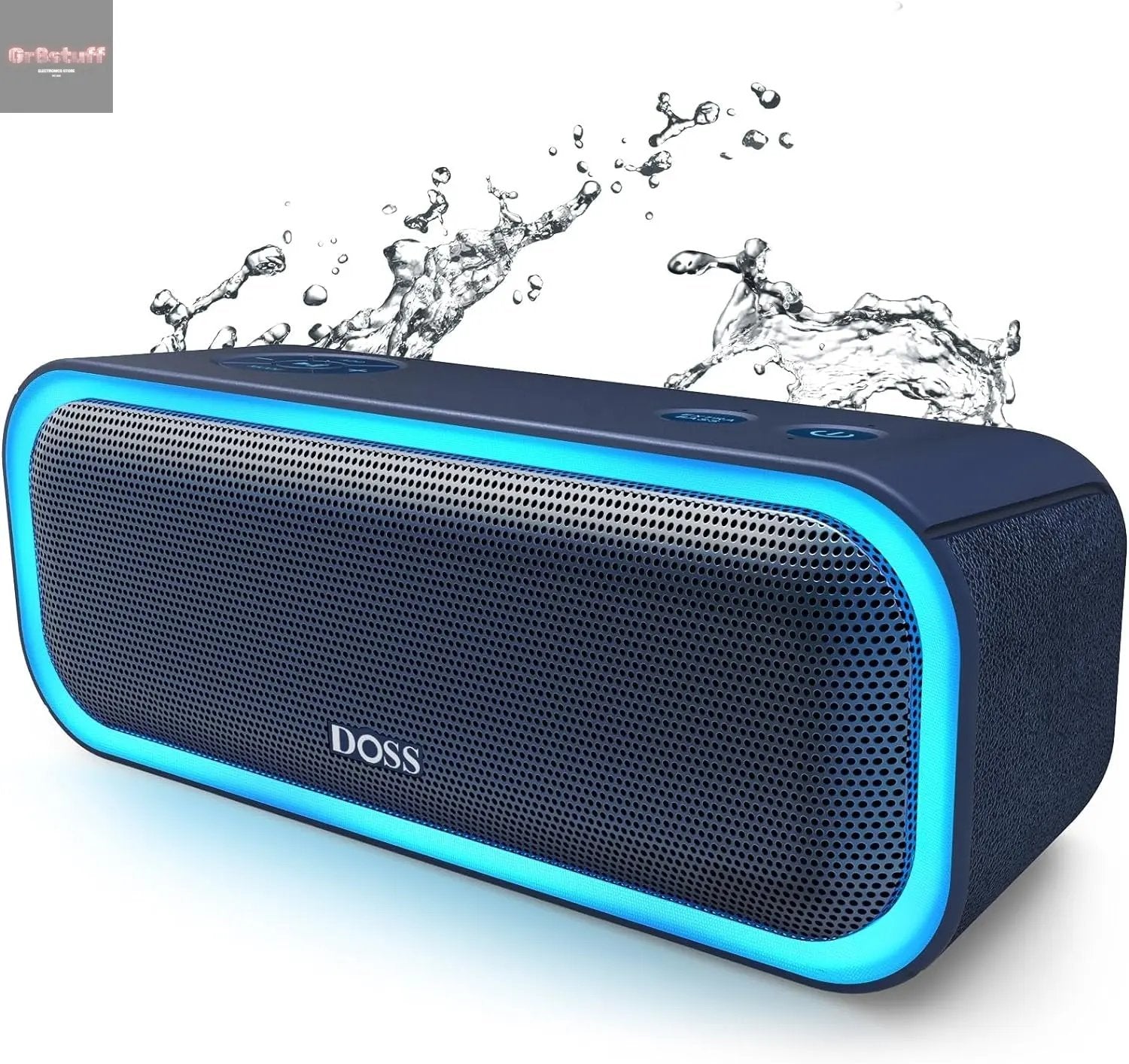 Bluetooth Speaker, Soundbox Pro Wireless Speaker with 20W Stereo Sound, Active Extra Bass, Bluetooth5.0, IPX6 Waterproof, Wireless Stereo Pairing, Multi-Colors Lights, 20Hrs Playtime -Blue.