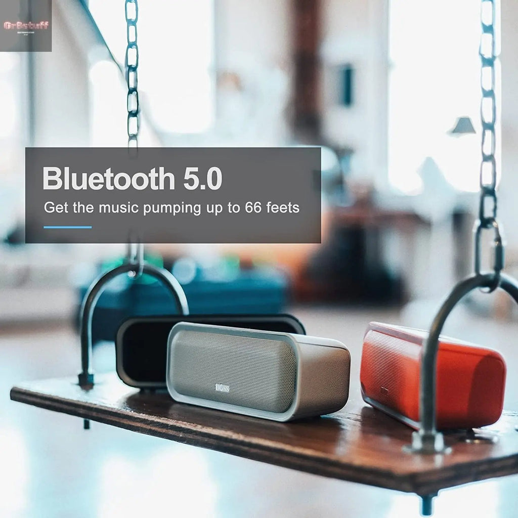 Bluetooth Speaker, Soundbox Pro Wireless Speaker with 20W Stereo Sound, Active Extra Bass, Bluetooth5.0, IPX6 Waterproof, Wireless Stereo Pairing, Multi-Colors Lights, 20Hrs Playtime -Blue.