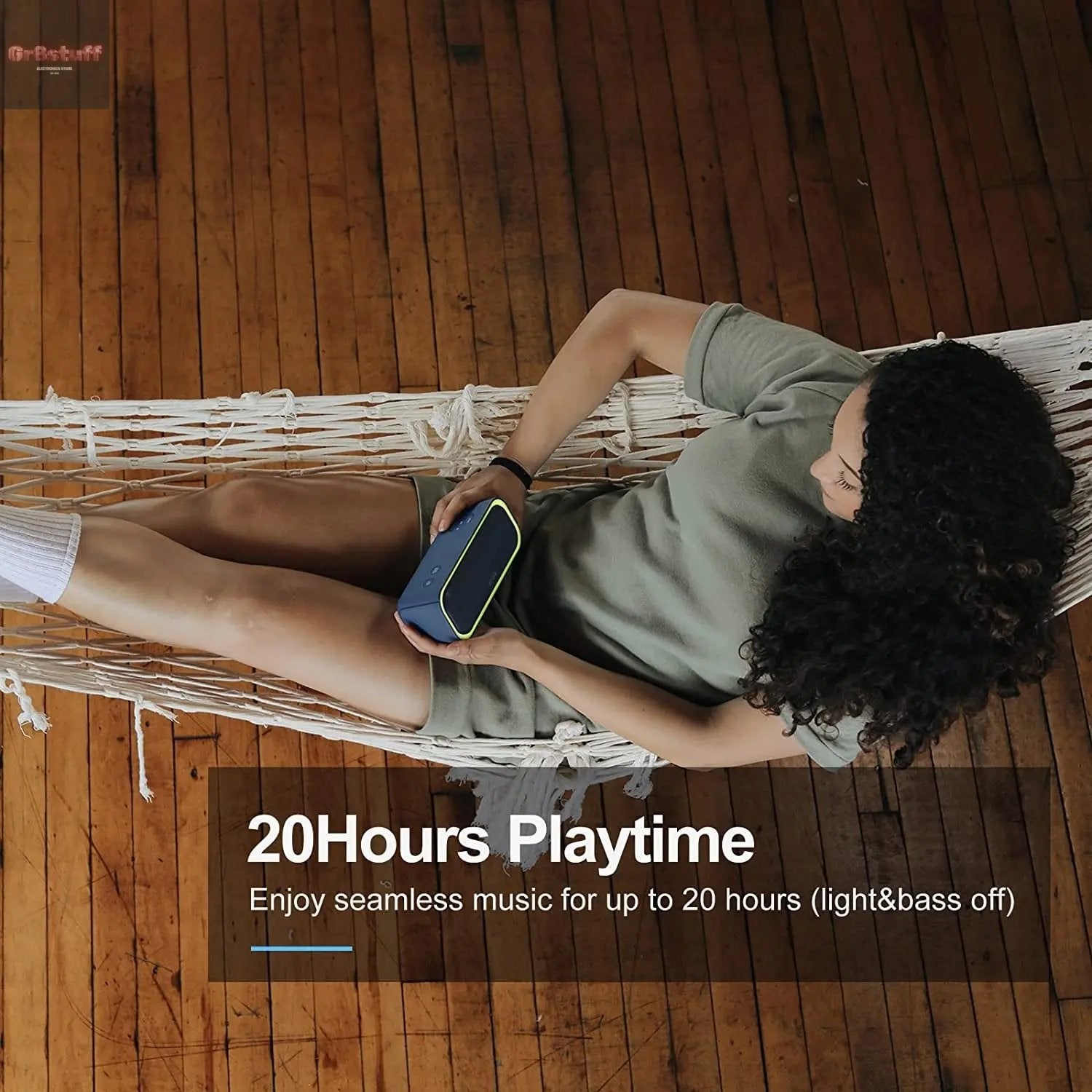 Bluetooth Speaker, Soundbox Pro Wireless Speaker with 20W Stereo Sound, Active Extra Bass, Bluetooth5.0, IPX6 Waterproof, Wireless Stereo Pairing, Multi-Colors Lights, 20Hrs Playtime -Blue.