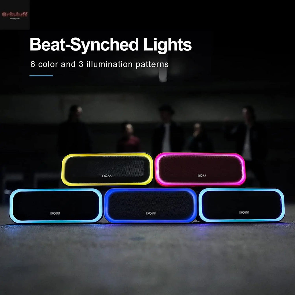 Bluetooth Speaker, Soundbox Pro Wireless Speaker with 20W Stereo Sound, Active Extra Bass, Bluetooth5.0, IPX6 Waterproof, Wireless Stereo Pairing, Multi-Colors Lights, 20Hrs Playtime -Blue.