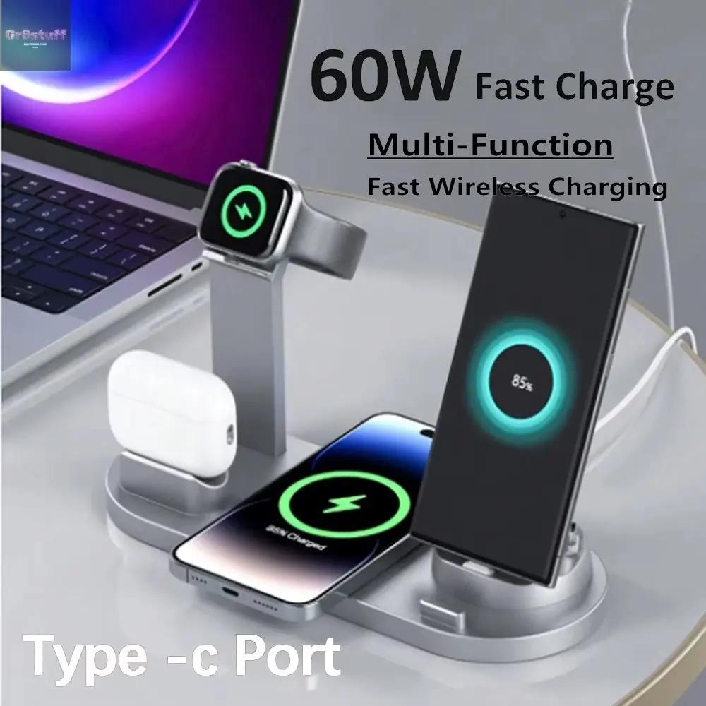 ChargeHub™ Pro 4-in-1 Wireless Dock – One Stand. Total Power. Zero Clutter.