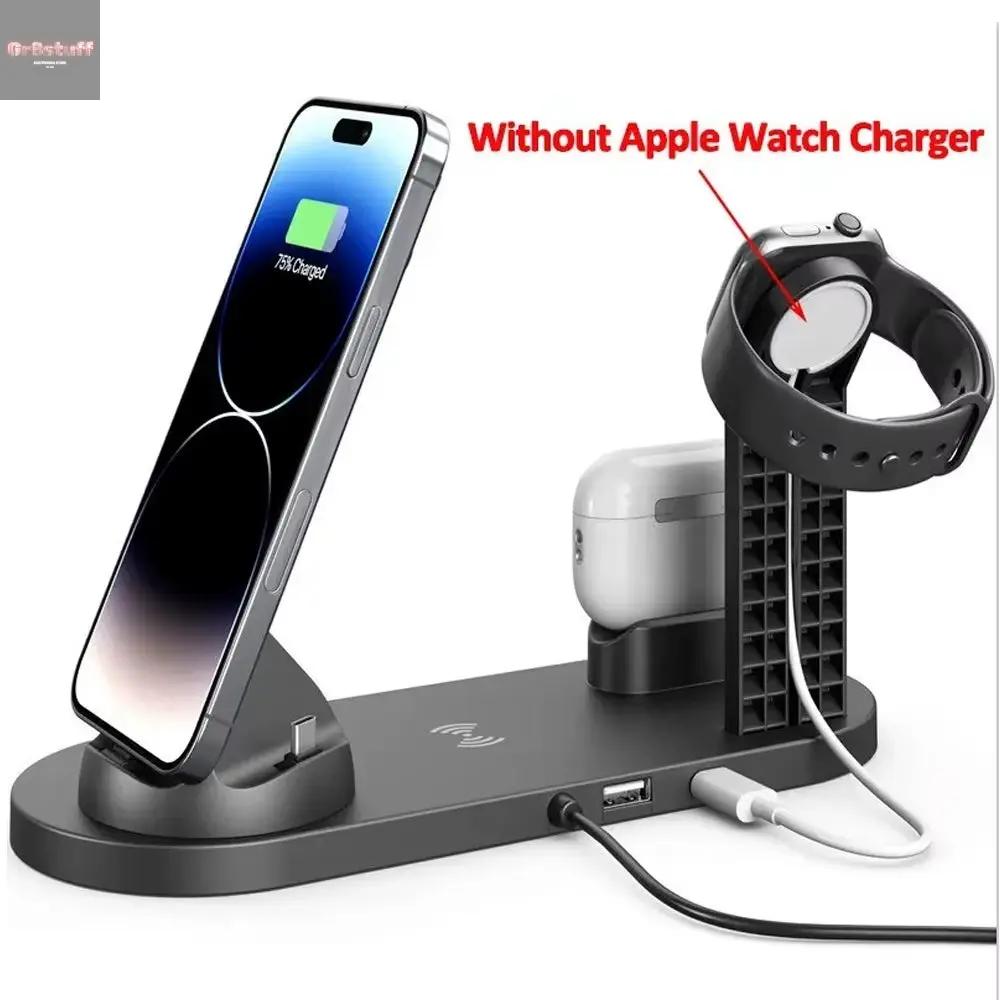 ChargeHub™ Pro 4-in-1 Wireless Dock – One Stand. Total Power. Zero Clutter.