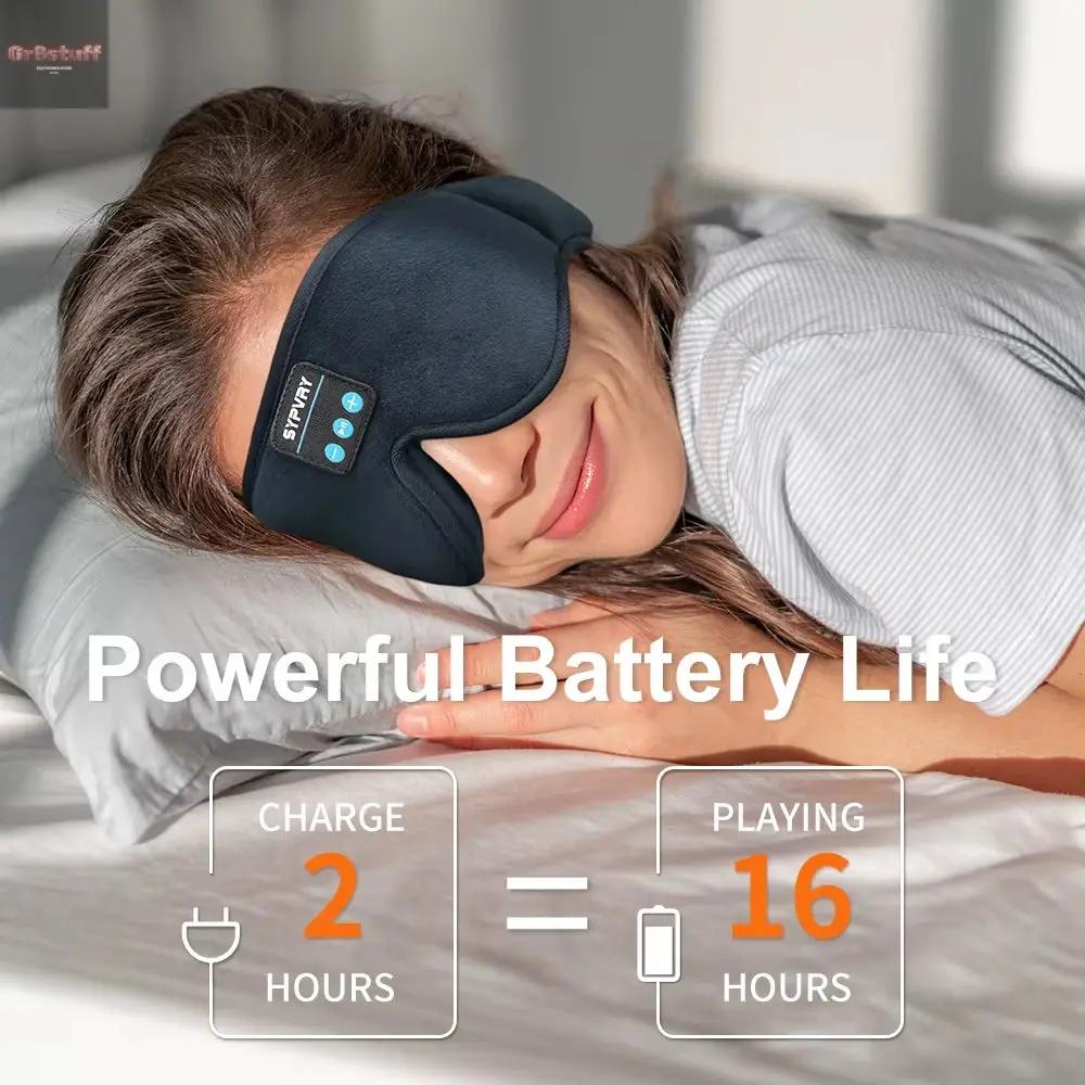 DreamTune 3D: Bluetooth Sleep Mask with Wireless Headset & Adjustable Eye Cover.