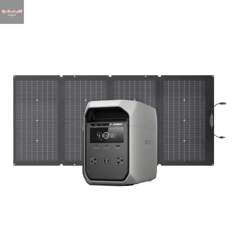 ECOFLOW DELTA 3 Classic Portable Power Station with 220W Solar Panel, Solar Charging, Lifepo4 Battery, 1800W AC/100W USB-C Output.