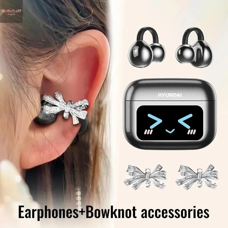 EchoGrip™ M100 ENC Ear Clip Earphones – Style, Sound, and Smart Control - Gr8stuff