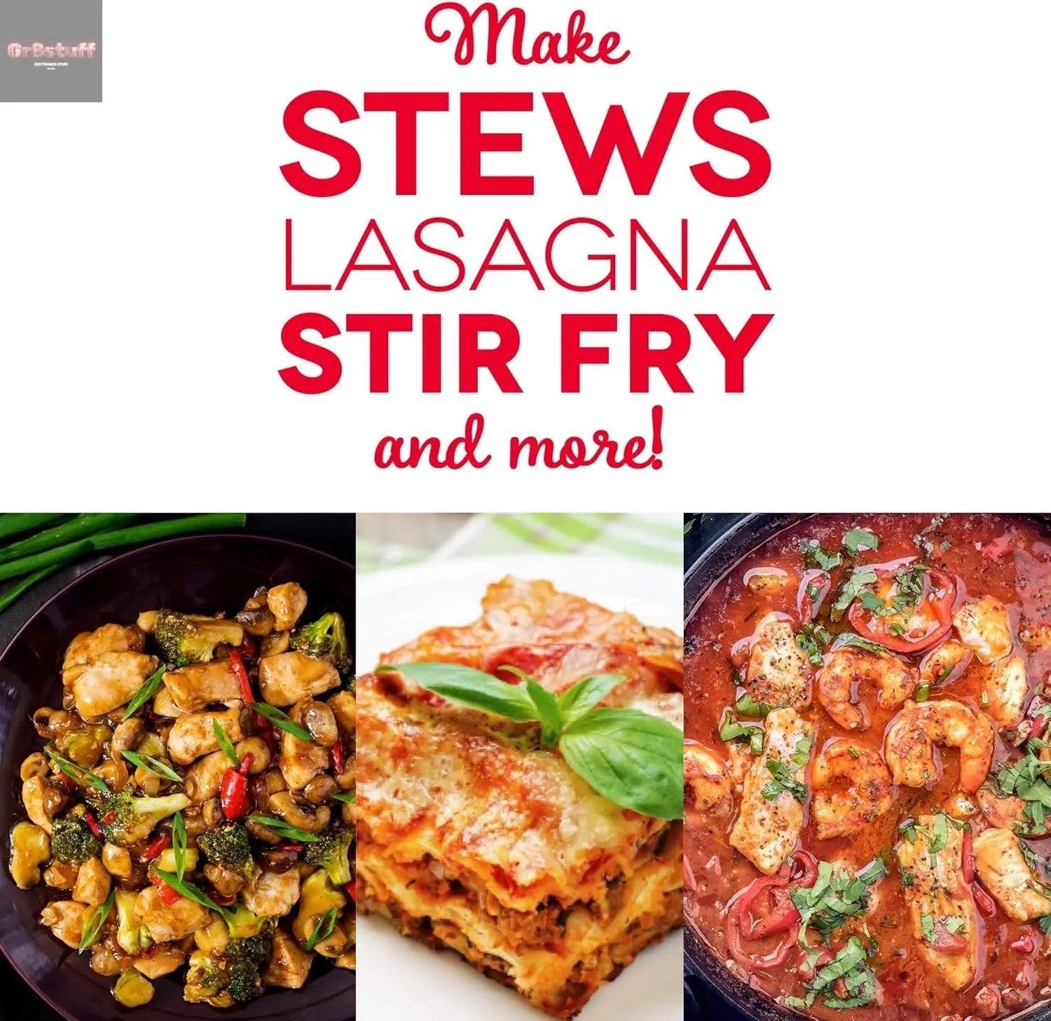 Family Size Electric Skillet with 14 Inch Nonstick Surface + Recipe Book for Pizza, Burgers, Cookies, Fajitas, Breakfast & More, 20 Cup Capacity, 1400-Watt - Black.