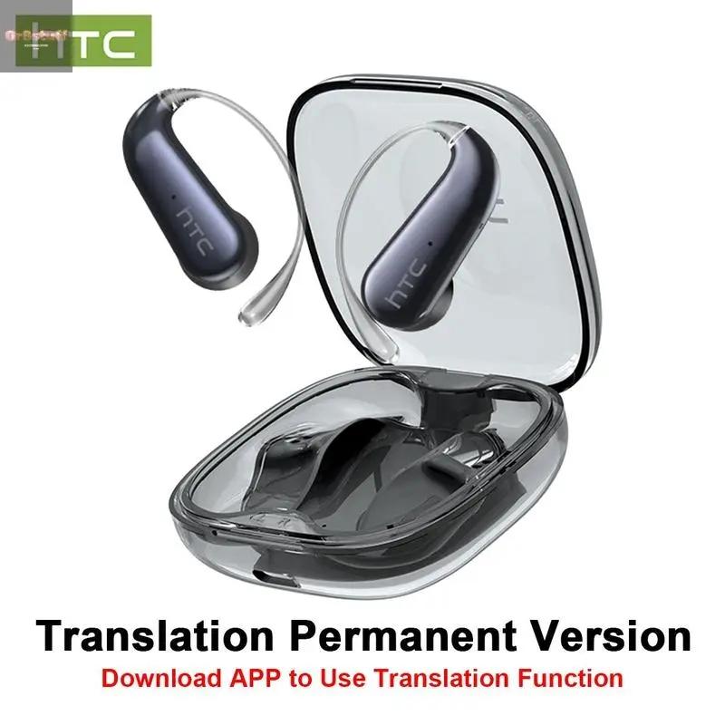 HTC NE38 OWS Wireless Translation Earbuds, Supports Real-Time Translation in 134 Languages with APP, Bluetooth 6.0 Earphones, IPX5 Waterproof, HIFI Sound Quality, Suitable for Office, Sports, Study and Audio Calls | Built-In Microphone | AI Headphones.