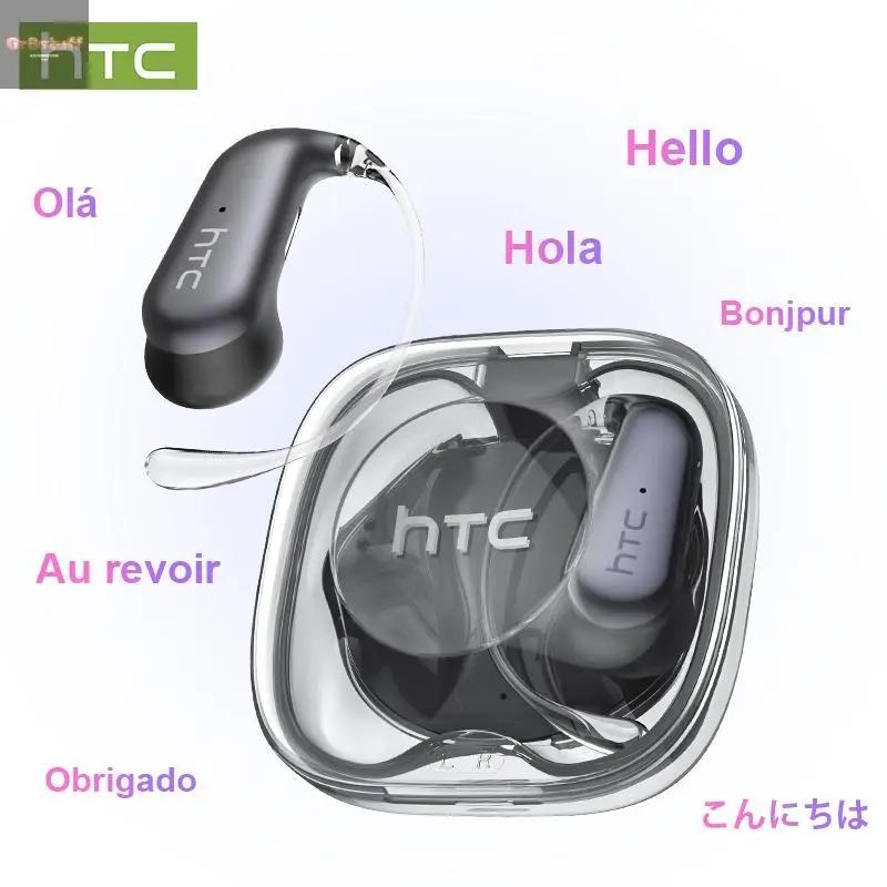 HTC NE38 OWS Wireless Translation Earbuds, Supports Real-Time Translation in 134 Languages with APP, Bluetooth 6.0 Earphones, IPX5 Waterproof, HIFI Sound Quality, Suitable for Office, Sports, Study and Audio Calls | Built-In Microphone | AI Headphones.