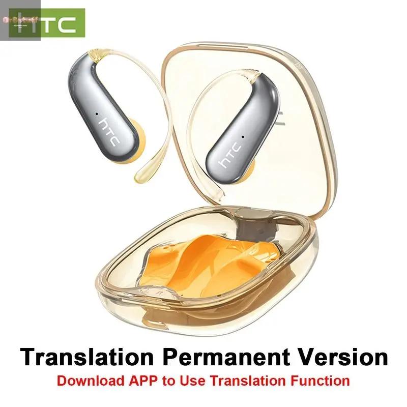 HTC NE38 OWS Wireless Translation Earbuds, Supports Real-Time Translation in 134 Languages with APP, Bluetooth 6.0 Earphones, IPX5 Waterproof, HIFI Sound Quality, Suitable for Office, Sports, Study and Audio Calls | Built-In Microphone | AI Headphones.