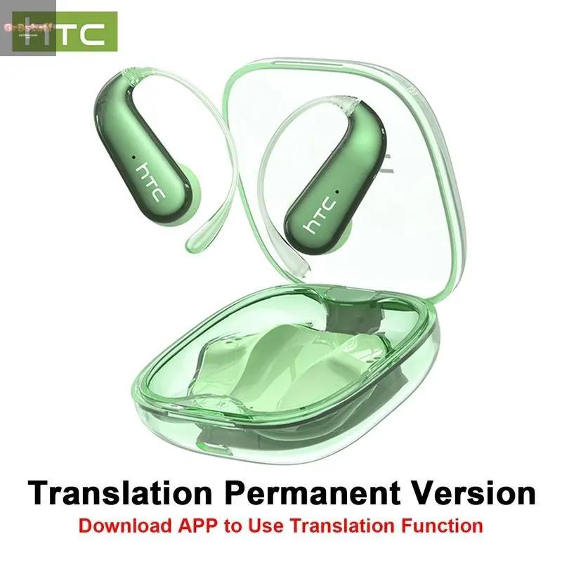 HTC NE38 OWS Wireless Translation Earbuds, Supports Real-Time Translation in 134 Languages with APP, Bluetooth 6.0 Earphones, IPX5 Waterproof, HIFI Sound Quality, Suitable for Office, Sports, Study and Audio Calls | Built-In Microphone | AI Headphones.