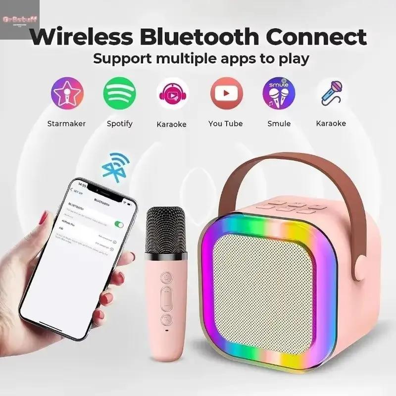 K12 Partypro Wireless Karaoke Speaker – 2 Mics, RGB Lights, Pure Fun.