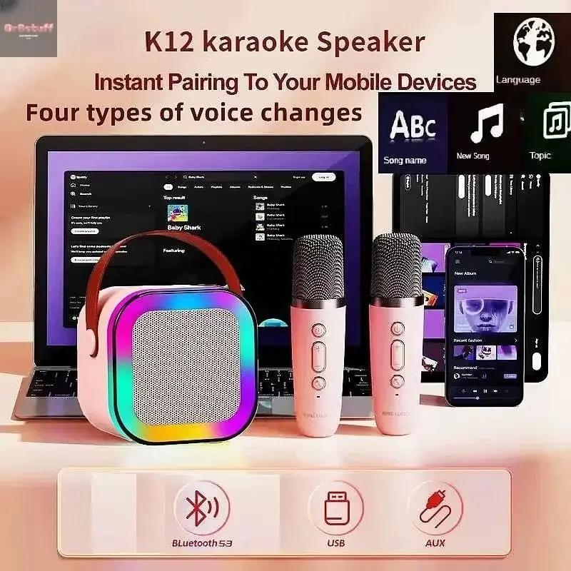 K12 Partypro Wireless Karaoke Speaker – 2 Mics, RGB Lights, Pure Fun.