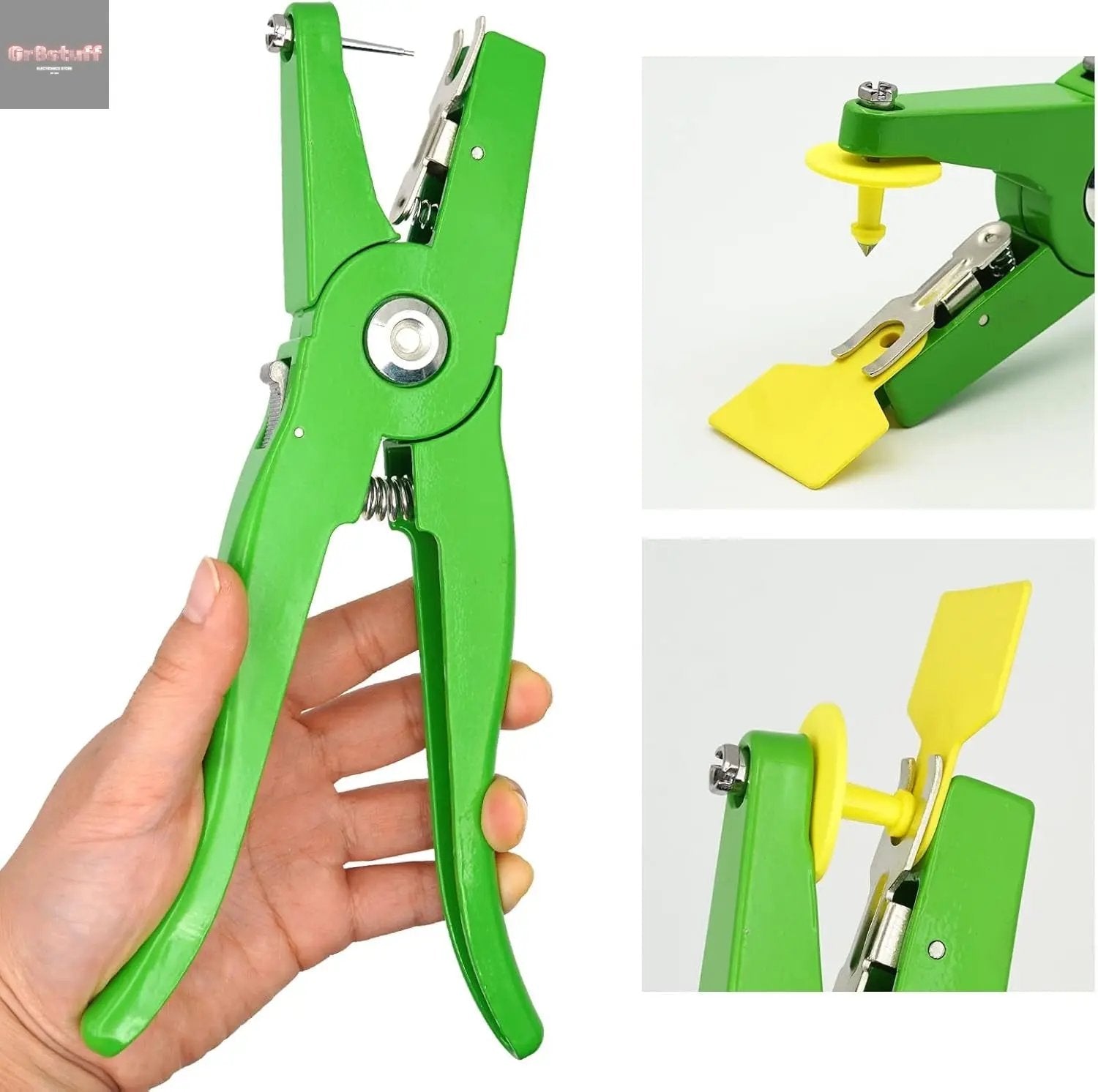 Livestock Ear Tag Pliers Universal Livestock Ear Tag Applicator for Animal Cattle Pig Goat Sheep Lamb Ear Tags Tool.