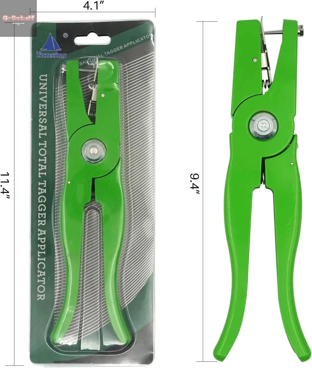 Livestock Ear Tag Pliers Universal Livestock Ear Tag Applicator for Animal Cattle Pig Goat Sheep Lamb Ear Tags Tool.