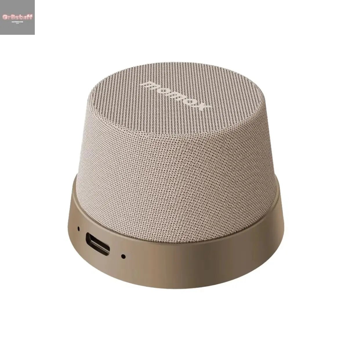 MOMAX 1-Vibe Go: Magnetic Wireless Speaker & Phone Stand with IPX6 Waterproof Protection.