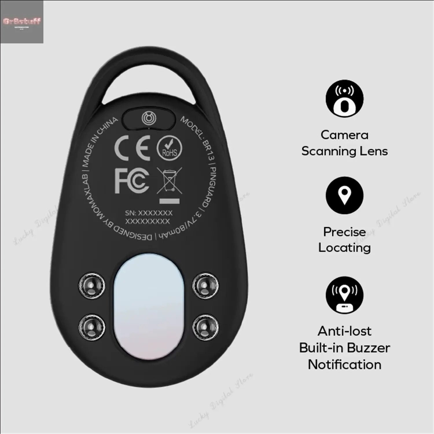 MOMAX PinGuard: Smart Tracker & Hidden Camera Detector with Apple Find My Integration.