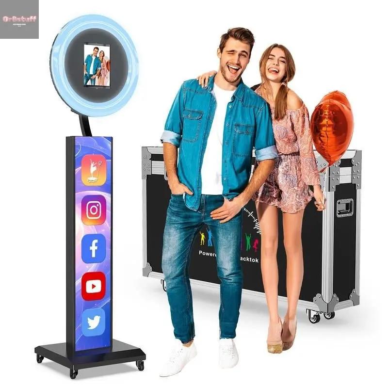 MWE Photo Booth with Software APP Control,Portable Ipad Photo Booth Machine Compatible with Ipad 12.9In 11In 10.9In 10.2In,For Parties,Wedding.