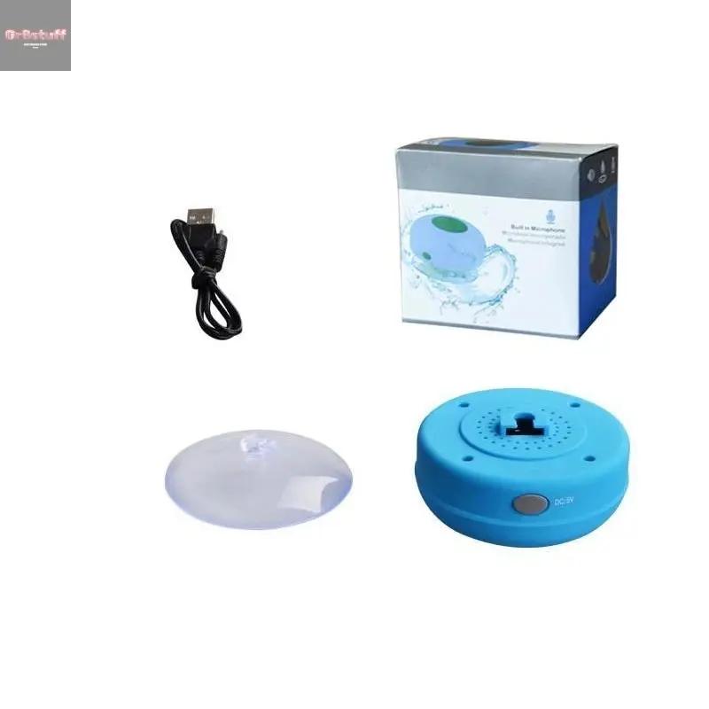 Mini Bluetooth Speaker Shower Subwoofer Waterproof Handsfree Loudspeaker with Suction Cup Mic for Bathroom Pool Beach Car Phone.