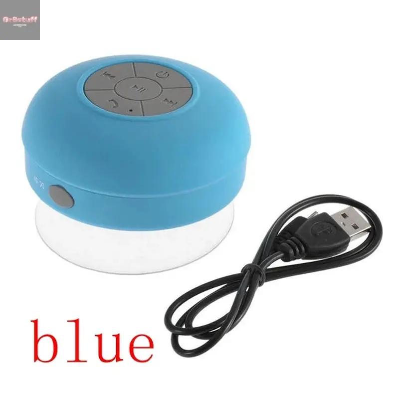 Mini Bluetooth Speaker Shower Subwoofer Waterproof Handsfree Loudspeaker with Suction Cup Mic for Bathroom Pool Beach Car Phone.