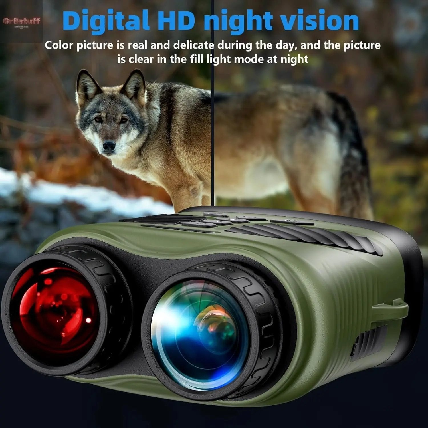 Night Vision Goggles - 4K Night Vision Binoculars with 48MP and 3 Inch Display, 8X Digital Zoom and 7-Level Infrared Black with White, Backlit Buttons, Type-C Fast Charging & Detachable Battery.