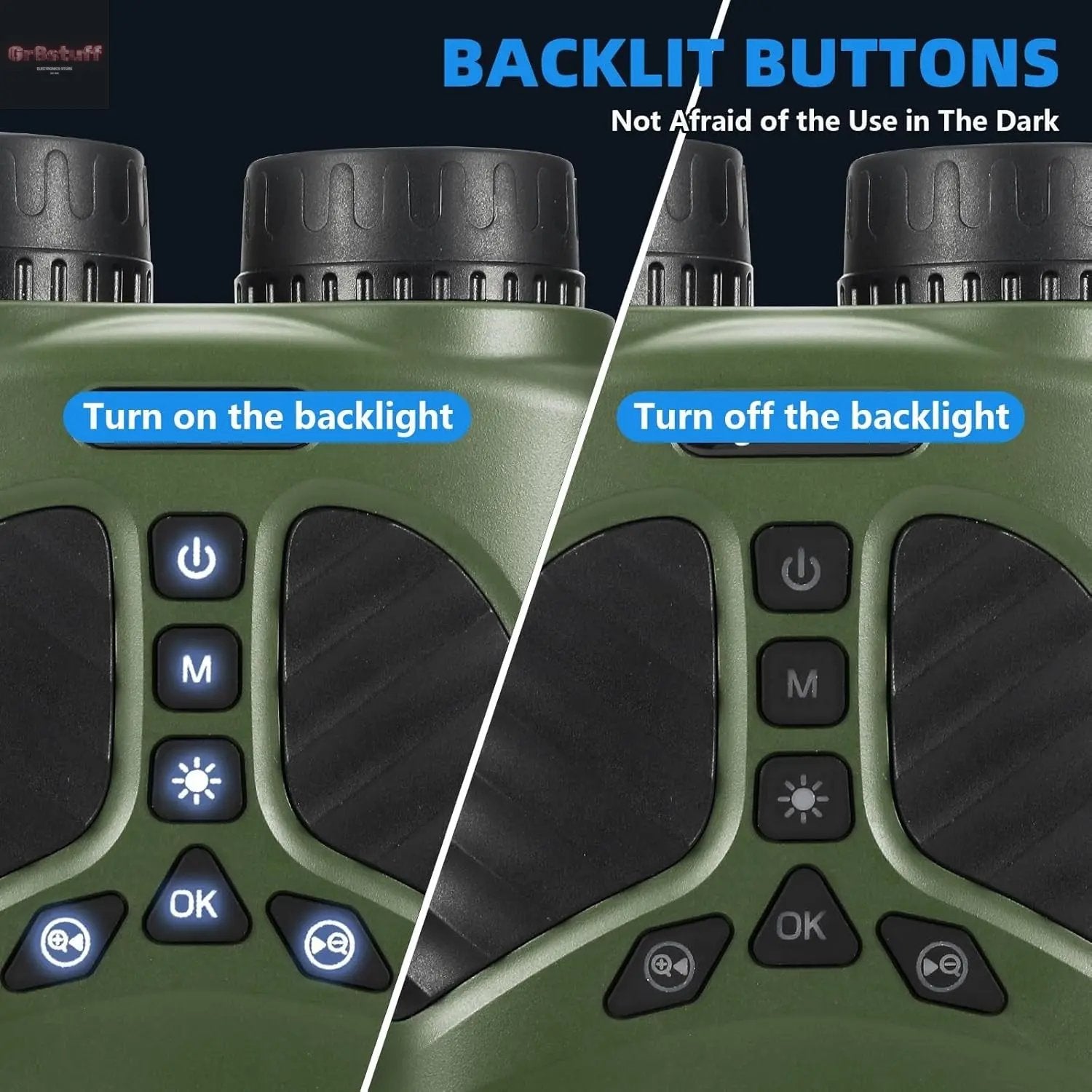 Night Vision Goggles - 4K Night Vision Binoculars with 48MP and 3 Inch Display, 8X Digital Zoom and 7-Level Infrared Black with White, Backlit Buttons, Type-C Fast Charging & Detachable Battery.