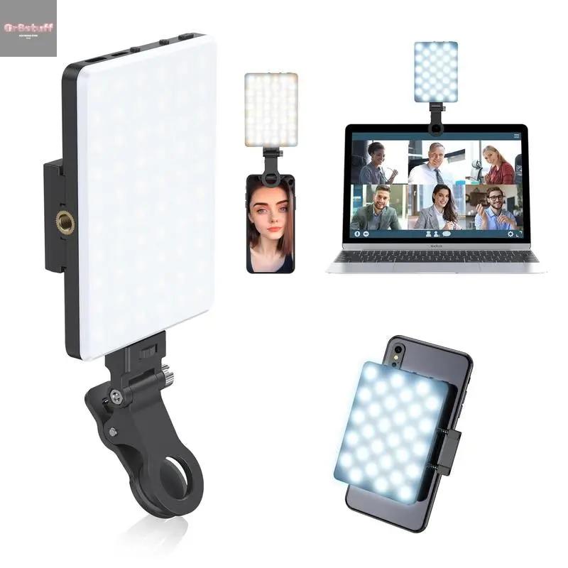Portable Rechargeable LED Clip-On Selfie Light.