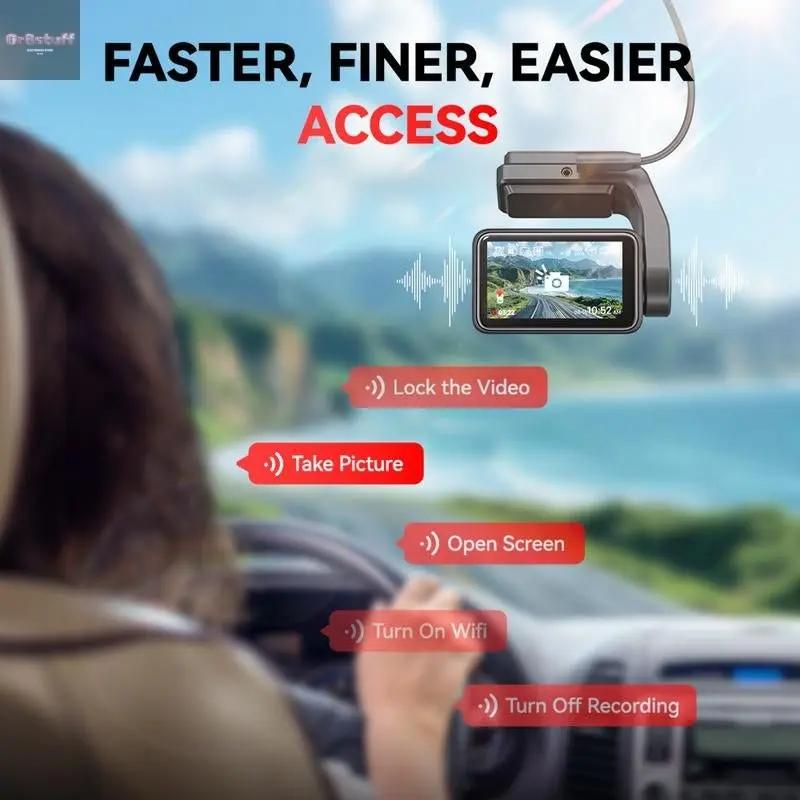 Redtiger F4 4K Voice Control Dash Cam Wifi&App Control GPS Super Night Vision Loop Recording Dashcam Car Camera Dashcam.