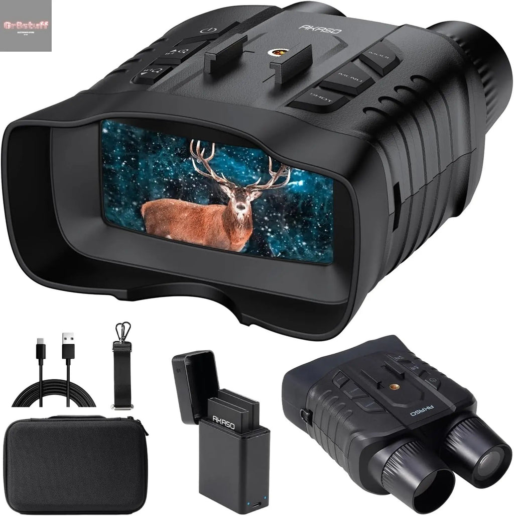 Seemor-200 Night Vision Goggles - 4K Full Color Night Vision Binoculars for Adults, App-Enabled Photo and Video Saving,Ai-Isp 3280FT Viewing Range,16X Digital Zoom for Camping Hiking & Security.