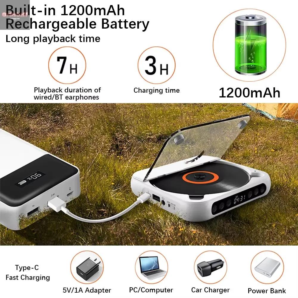 SpinWave™ Portable CD & Bluetooth Music Player – Classic Sound Meets Modern Freedom.